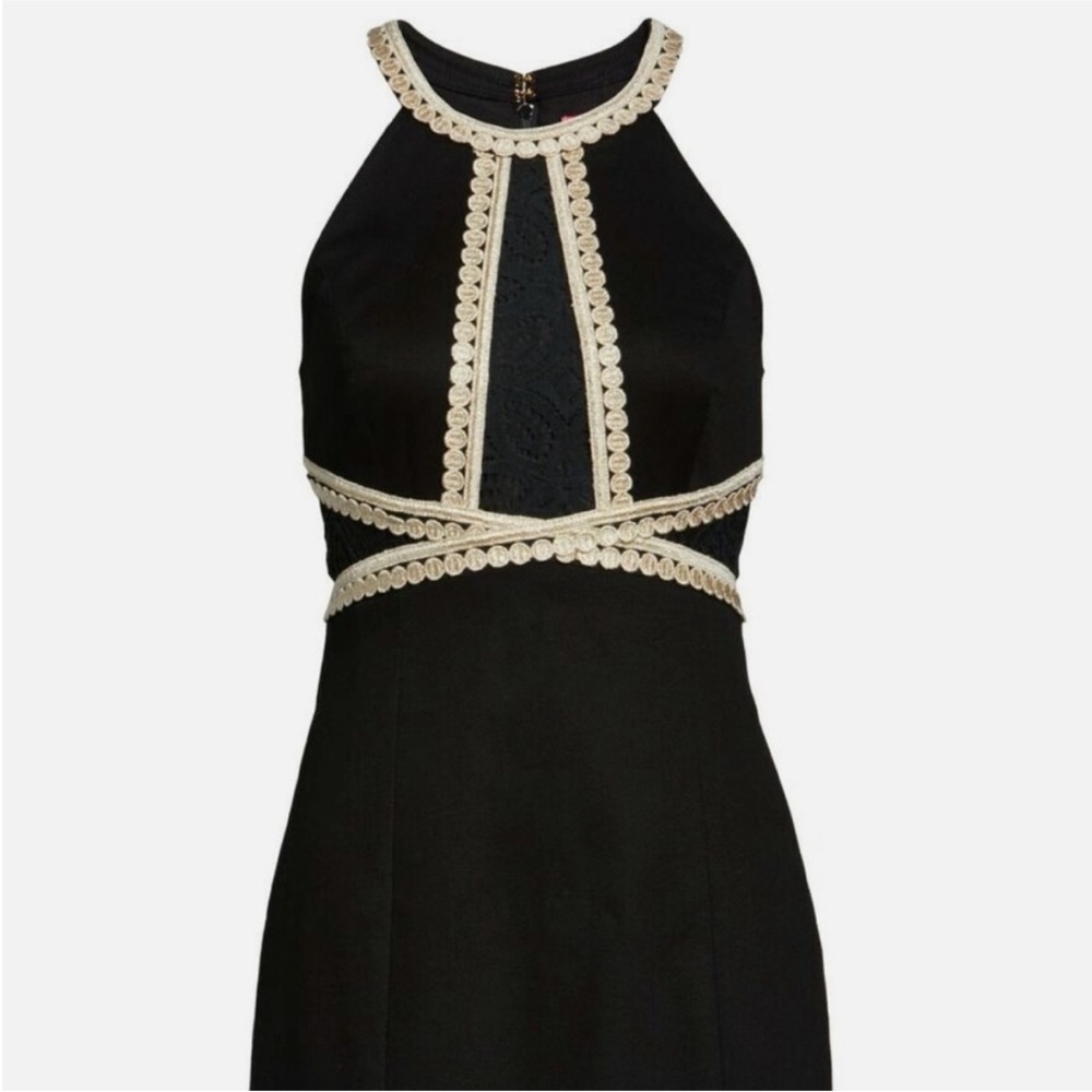 Lilly Pulitzer Black Dress with Cream Accents